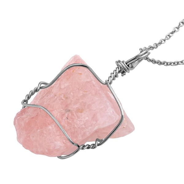 Gr&uuml;ne Fluorit, afrikanische Amethyst und Rosenquarz-Halskette - 278 ct. image number 5