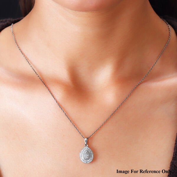 Diamant Anh&auml;nger 925 Silber platiniert ca. 0,50 ct image number 2