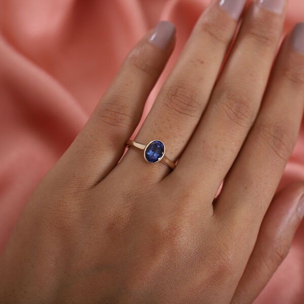 AA Tansanit Solit&auml;r Ring 375 Gelbgold image number 3