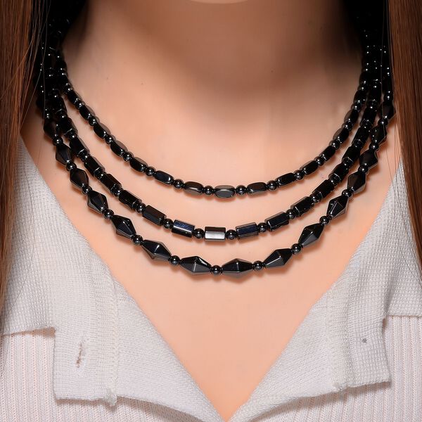 3er-Set H&auml;matit Halskette - 600 ct. image number 1