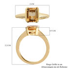 Citrin Solitär Ring 925 Silber vergoldet (Größe 16.00) ca. 1,49 ct image number 6
