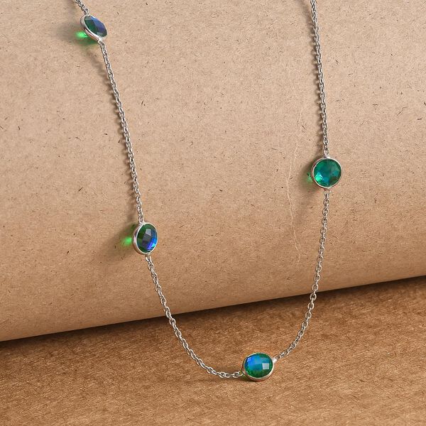 Pfau Triplett Quarz Halskette, 50 cm- 8,74 ct. image number 3