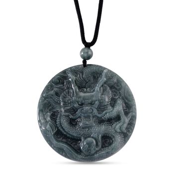 Flexible, nat&uuml;rliche Olmek Jadeit Halskette, Drachen - 235 ct.