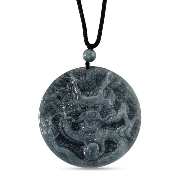 Flexible, nat&uuml;rliche Olmek Jadeit Halskette, Drachen - 235 ct.