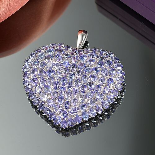 Tansanit Anhänger 925 Silber rhodiniert ca. 19,28 ct. image number 1