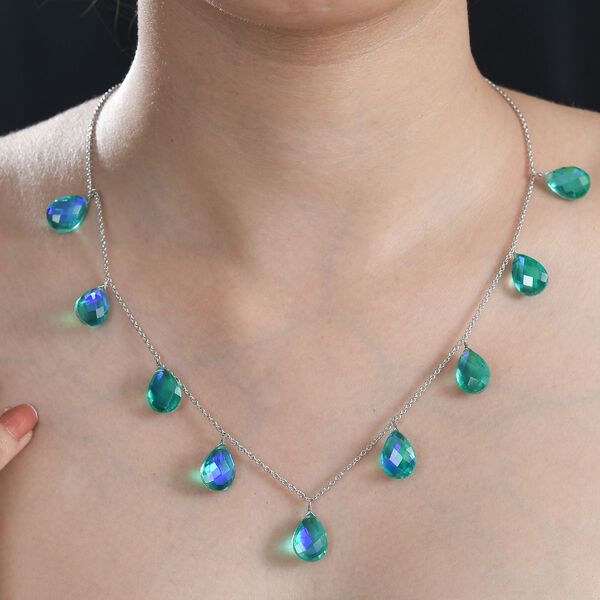 Pfau Triplett Quarz Halskette, 50 cm - 44 ct. image number 8