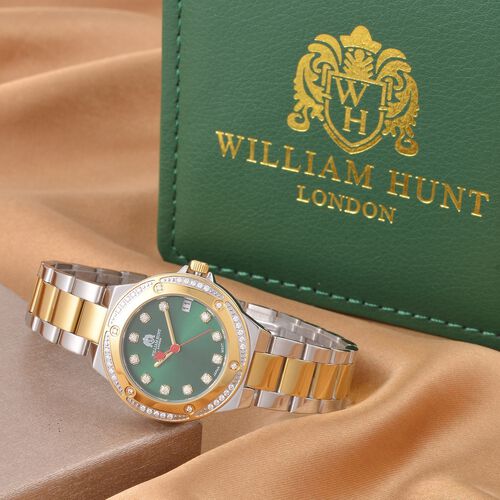 William Hunt - Moissanit japanisches Uhrwerk zweifarbige Uhr- 0,20 ct. image number 1