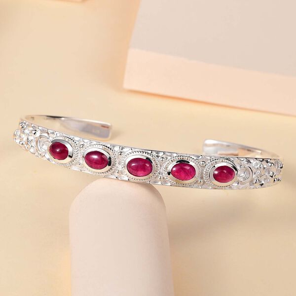 AA afrikanischer Rubin Mond und Stern-Armreif, 19 cm - 6 ct. image number 2