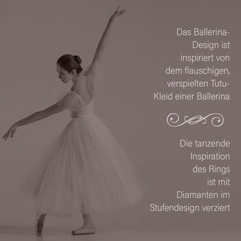 LUXORO SGL zertifizierter I1 G-H Diamant Ballerina-Ring in 585 Wei&szlig;gold - 1 ct.