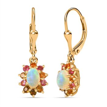 AA Nat&uuml;rliche, &auml;thiopische Welo Opal und Multi-Turmalin-Ohrringe - 1,36 ct.