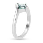 LUSTRO STELLA Hergestellt mit Grüner ZIRKONIA Solitär Ring 925 Silber Platin-Überzug (Größe 16.0) image number 3