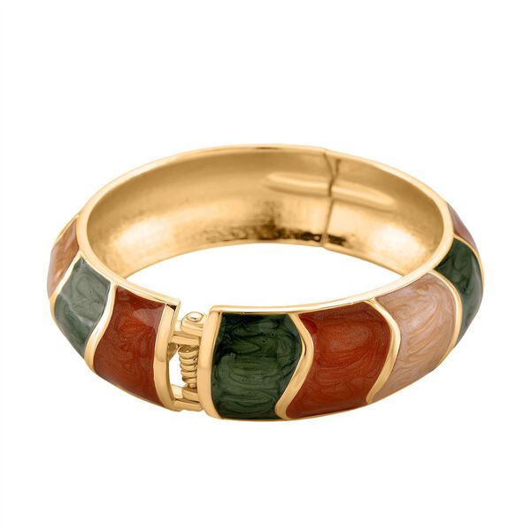 Emaille-Armreif, geometrischen Design, ca. 18 cm, Mehrfarbig image number 5