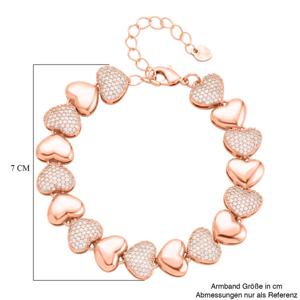 Wei&szlig;er Zirkonia Armband ca. 18 cm Nickelfreies Messing Standard 4.50 ct image number 5