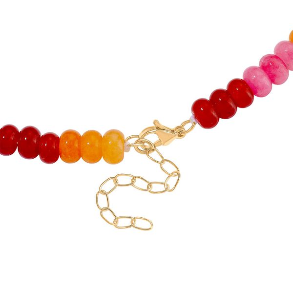 Mehrfarbige Quarzit  45+5cm Halskette - 230 ct. image number 5