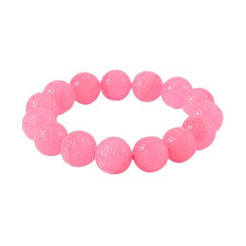 Gef&auml;rbte rosa Jade Armband, (13-15mm), 18 cm, ca. 350.00 ct