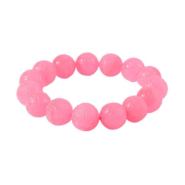 Gef&auml;rbte rosa Jade Armband, (13-15mm), 18 cm, ca. 350.00 ct image number 2