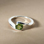 Peridot Bypass Ring 925 Silber  ca. 0,95 ct image number 1