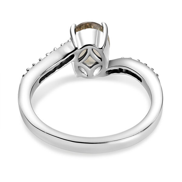 AAA Turkizit und wei&szlig;er Zirkon-Ring, 925 Silber platiniert  ca. 1,49 ct image number 6