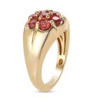 Roter Saphir Ring 925 Silber 585 Vergoldet image number 4