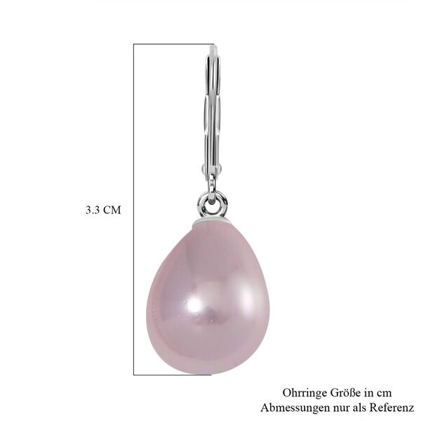 Rosa Muschelkernperle Ohrringe 925 Silber rhodiniert image number 5