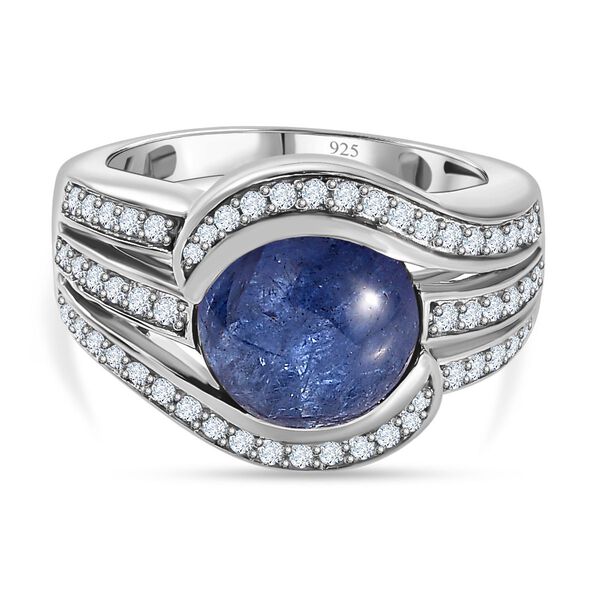 Tansanit und Zirkon Ring - 5,81 ct.