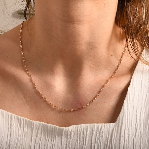 Pyramiden Konfetti-Kette, ca. 45 cm, 925 Silber ros&eacute;vergoldet, ca. 3,10g image number 1