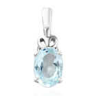 Himmelblauer Topas Anhänger 925 Silber platiniert ca. 1,48 ct