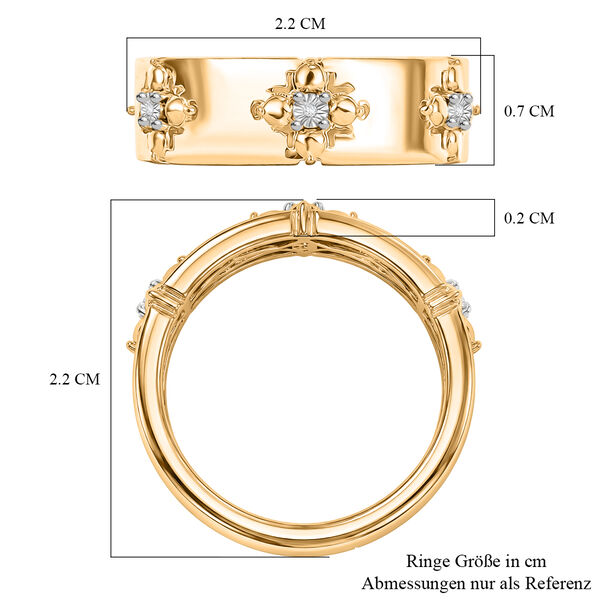 EVER TRUE Wei&szlig;er Diamant Ring Nickelfreies Messing (Gr&ouml;&szlig;e 16.00) ca. 0,01 ct image number 6