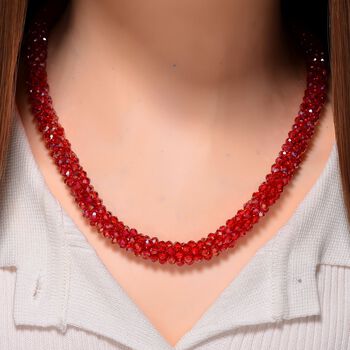 Rote Magie Farbe Kristall Halskette ca. 50 cm+ 5 cm Extender, Standard