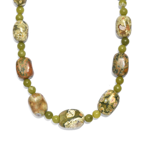 EverTrue Rhyolith Jaspis und Nephrit Jade 45cm Halskette - 330 ct. image number 3