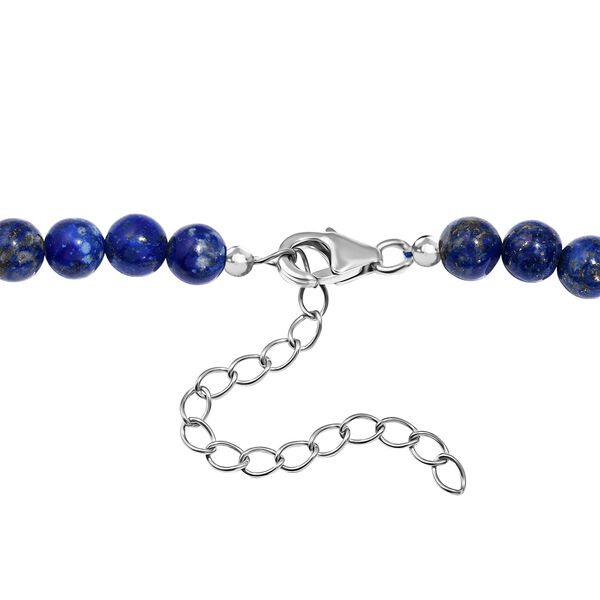 Lapislazuli Halskette ca. 45 cm+ 5 cm Extender, Edelstahl ca. 215,00 ct. image number 4