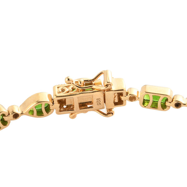 Nat&uuml;rliches Chromdiopsid und Zirkon-Armband, 20 cm - 6,10 ct. image number 4