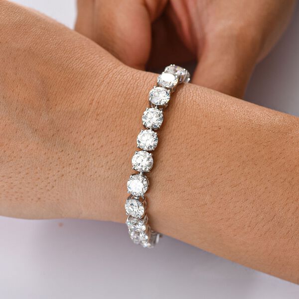 D&rsquo;Joy Moissanit Armband, 19 cm - 29,53 ct. image number 2