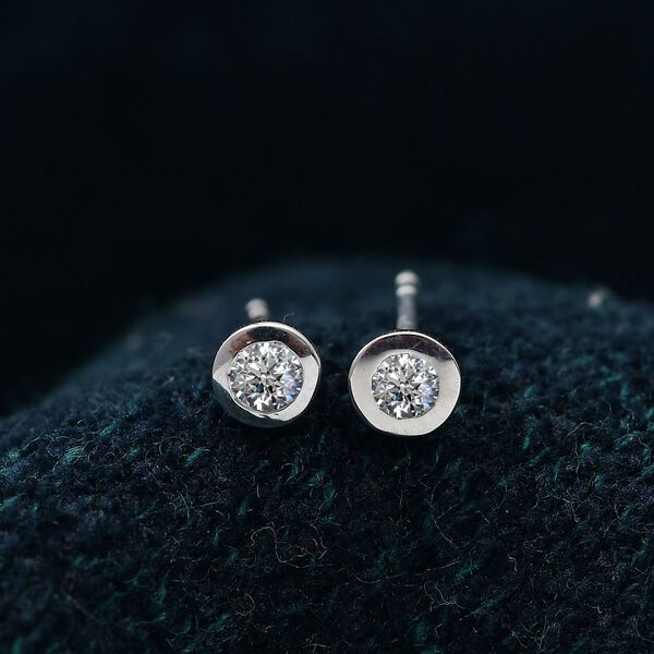 LUXURIANT SI-GH Labor Diamant Ohrringe, 925 Silber rhodiniert - 0,25 ct. image number 2