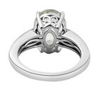 Prasiolith und weißer Zirkon-Ring, 925 Silber platiniert  ca. 3,44 ct image number 5