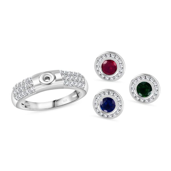 Austauschbare Multi-Edelstein-Ringe - 4,43 ct. image number 5