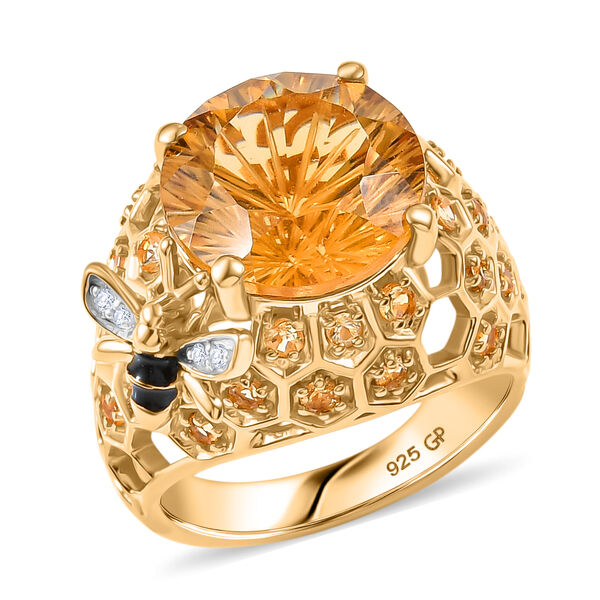 GP Trionfo Kollektion - Citrin Ring 925 Silber 750 Gelbgold Vermeil (Gr&ouml;&szlig;e 21.00) ca. 6.71 ct image number 4