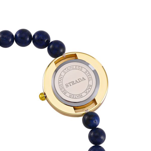 Blauer Howlit Uhren Reiner Edelstahl Bicolor flexibel ca. 50,00 ct. image number 6