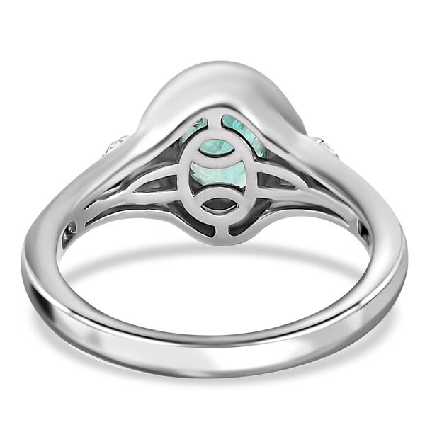 Grandidierit und Zirkon-Ring, 925 Silber Bicolor  ca. 0,83 ct image number 6