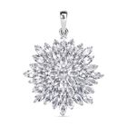 Weißer Topas Sternstaub Anhänger, 925 Silber platiniert, ca. 13.67 ct