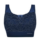 SANKOM Rückenstütze Haltungskorrektur Push-up Spitzen-BH, Größe S/M, 70-75 cm, Dunkelblau