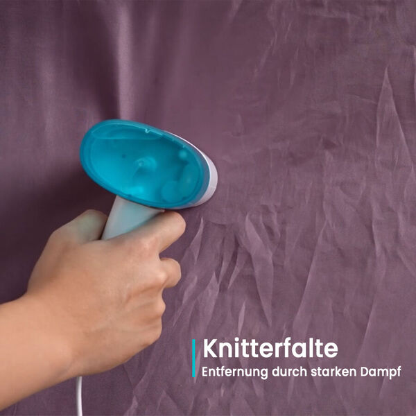 Klappbarer Dampfglätter, Weiß und Blau image number 3