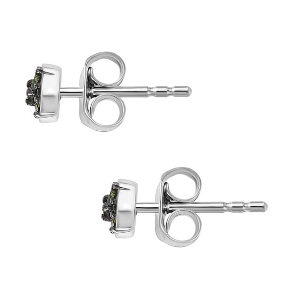 D'Joy Grüner Diamant Ohrringe 925 Silber rhodiniert ca. 0.15 ct image number 3