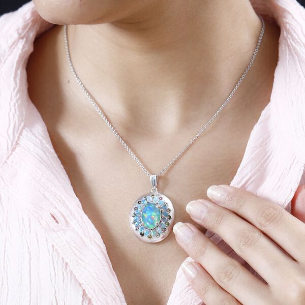 Natürlicher, äthiopischer Welo Opal und Multi-Turmaline-Anhänger - 6,73 ct. image number 9