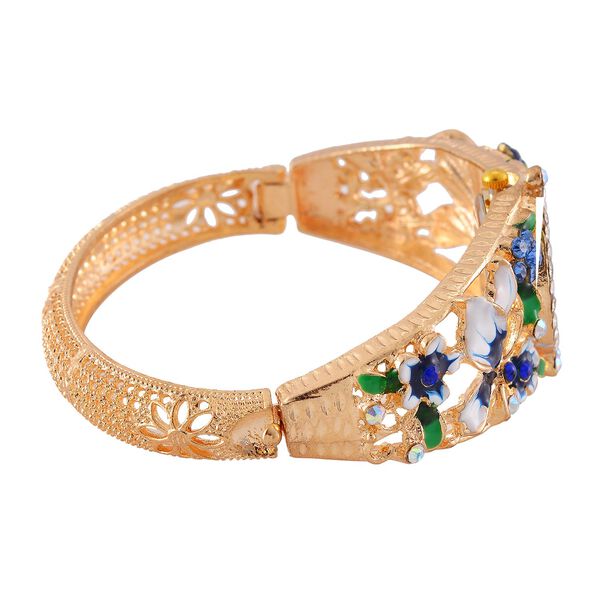 Mehrfarbiger Kristall Uhren WA7 cm Reiner Edelstahl emailliert image number 6