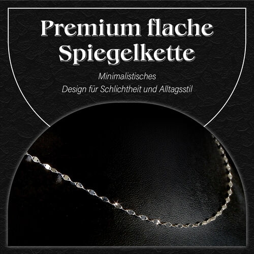 Premium flache Spiegelkette in 950 Platin, 56cm image number 1