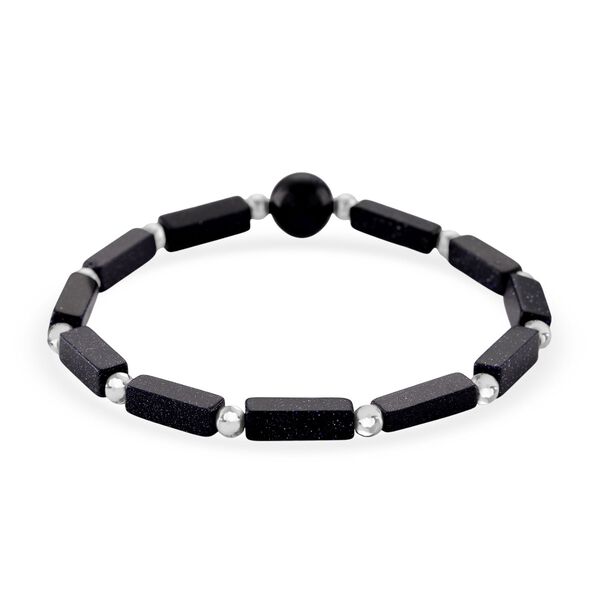 Blauer Sandstein, Erstellt wei&szlig;es Katzenaugen Schmuckset ca. 175.00 ct image number 8