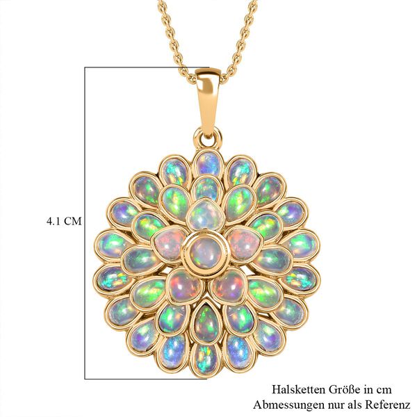 Nat&uuml;rlicher, &auml;thiopischer Welo Opal-Anh&auml;nger mit Kette - 5,39 ct. image number 5