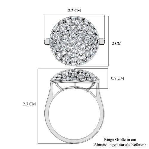 LUXURIANT DIAMOND- SGL zertifizierter SI-GH Labor Diamant Ring, 925 Silber rhodiniert - 1 ct. image number 6