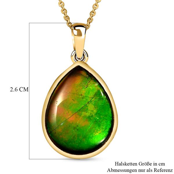 Kanadischer Ammolit-Solit&auml;r-Anh&auml;nger mit Kette image number 6